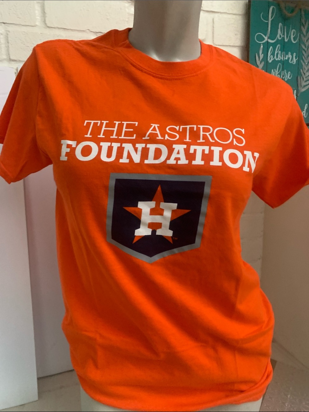 Houston Astros Foundation unisex Short-Sleeve Tee - Orange small